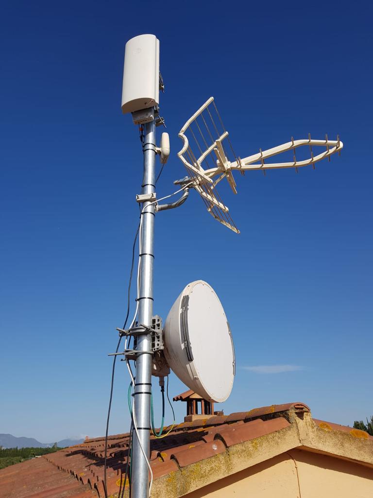 Instalación de WiMAX en el Empordà